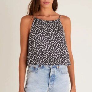 Z SUPPLY Song Ditsy Floral Tank Top (Color: Shadow, Size XS)